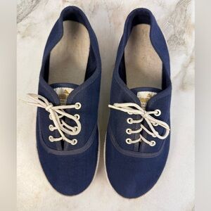 VTG Puma Mexico Women's Navy Canvas Tennis Shoes Sneakers, Sz 7